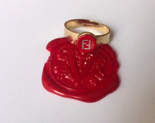 Charger l'image dans la galerie, Bague upcyclée red Fendi