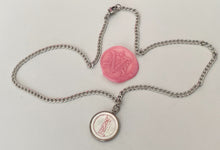 Charger l'image dans la galerie, Collier upcyclé silver baby pink YSL