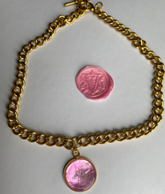 Charger l'image dans la galerie, Choker upcyclé pink panther nacre YSL