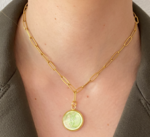 Charger l'image dans la galerie, Choker upcyclé green apple nacre YSL