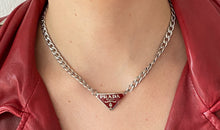 Load image into Gallery viewer, Choker upcyclé rouge passion Prada