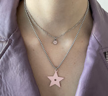 Load image into Gallery viewer, Collier upcyclé étoile rose Dior