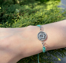 Load image into Gallery viewer, Bracelet upcyclé logo turquoise Dior