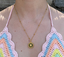 Carica l'immagine nel visualizzatore di Gallery, Set collier et bracelet upcyclé prairie Céline