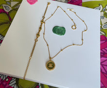 Carica l'immagine nel visualizzatore di Gallery, Set collier et bracelet upcyclé prairie Céline
