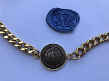 Load image into Gallery viewer, Choker upcyclé marin YSL
