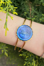 Load image into Gallery viewer, Bracelet manchette upcyclé midsummer night's dream YSL