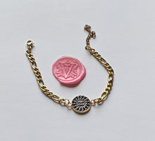 Load image into Gallery viewer, Bracelet upcyclé golden and silver logo Chanel