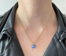 Carica l'immagine nel visualizzatore di Gallery, Collier upcyclé royal blue flower Louis Vuitton