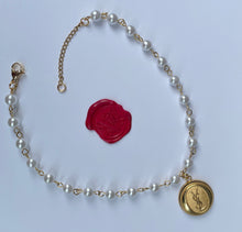 Carica l'immagine nel visualizzatore di Gallery, Choker upcyclé perles chic Yves Saint Laurent