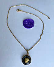 Load image into Gallery viewer, Collier upcyclé dark night medusa Versace