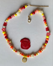 Charger l'image dans la galerie, Choker upcyclé orange sunshine Louis Vuitton