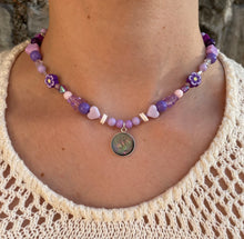 Charger l'image dans la galerie, Choker upcyclé nacre violet YSL