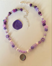 Charger l'image dans la galerie, Choker upcyclé nacre violet YSL