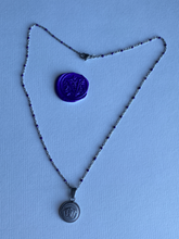 Load image into Gallery viewer, Collier upcyclé medusa violet Versace