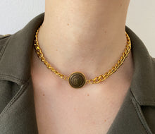 Load image into Gallery viewer, Choker upcyclé marin YSL
