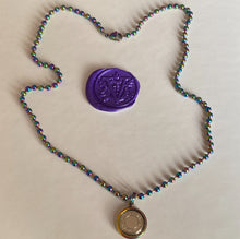 Load image into Gallery viewer, Collier upcyclé petits perles multicolor Louis Vuitton