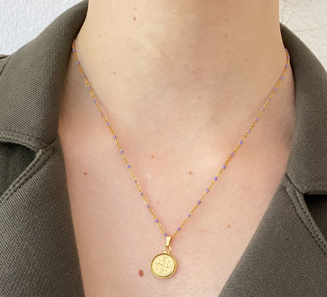 Collier upcyclé lilac sunshine Louis Vuitton