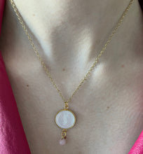 Load image into Gallery viewer, Collier upcyclé baby quartz rose YSL
