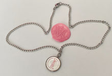 Charger l&#39;image dans la galerie, Collier upcyclé silver baby pink YSL
