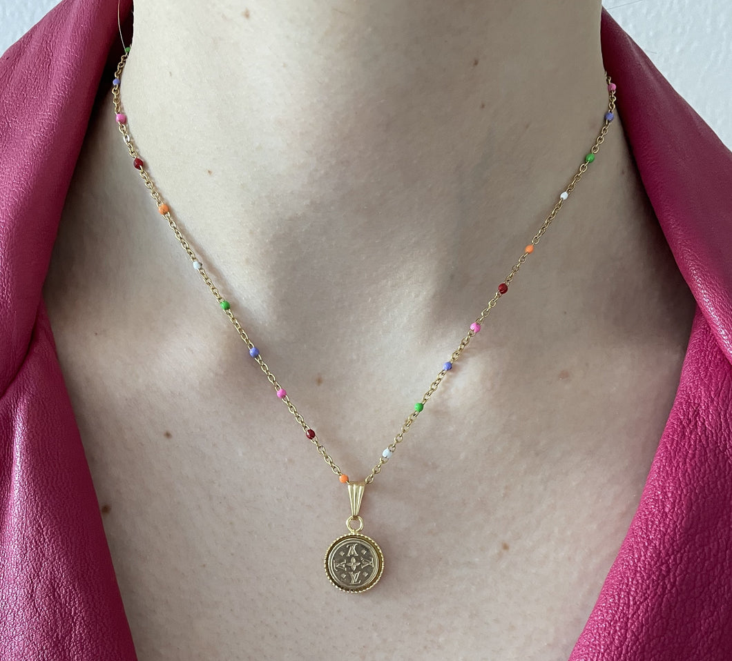 Collier upcyclé sunshine multicolor Louis Vuitton